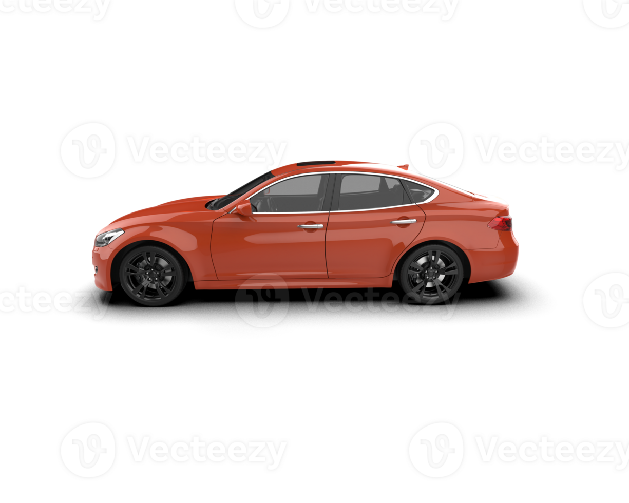 Modern car isolated on background. 3d rendering - illustration png