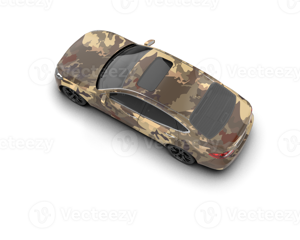 Modern car isolated on background. 3d rendering - illustration png