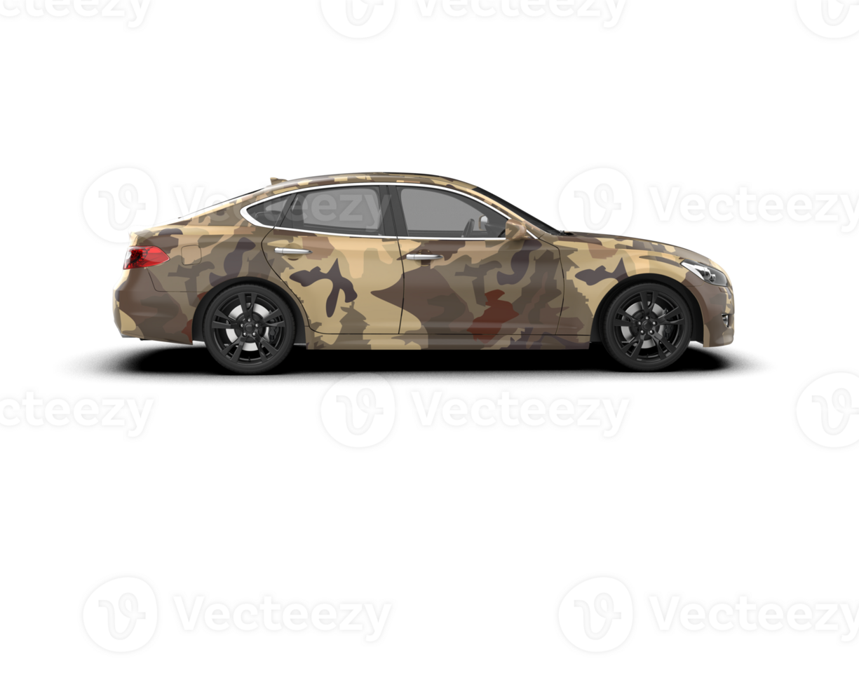 Modern car isolated on background. 3d rendering - illustration png