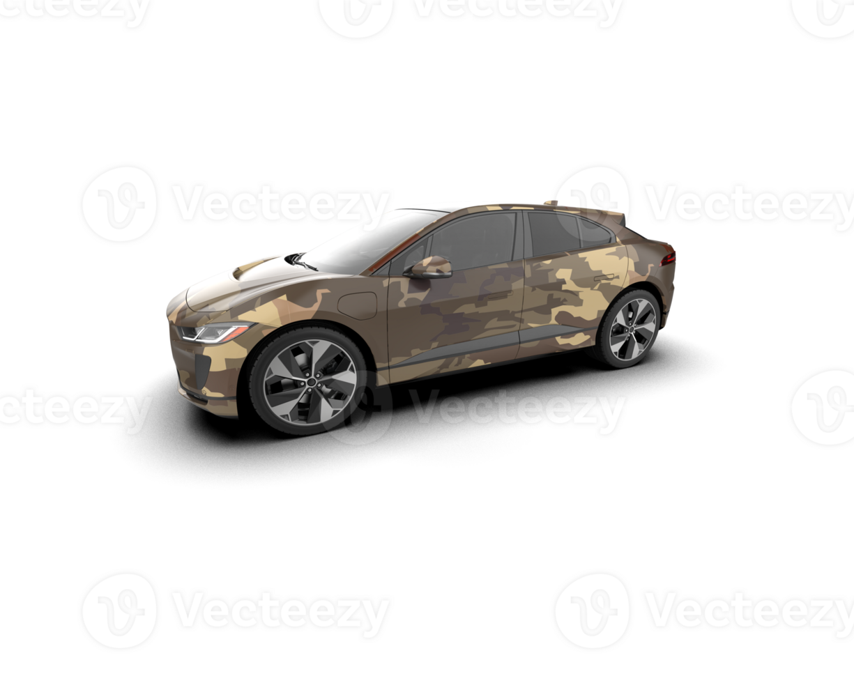 Modern car isolated on background. 3d rendering - illustration png