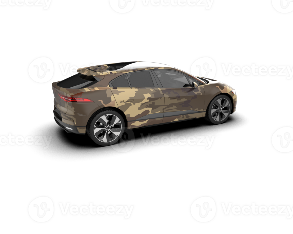 Modern car isolated on background. 3d rendering - illustration png
