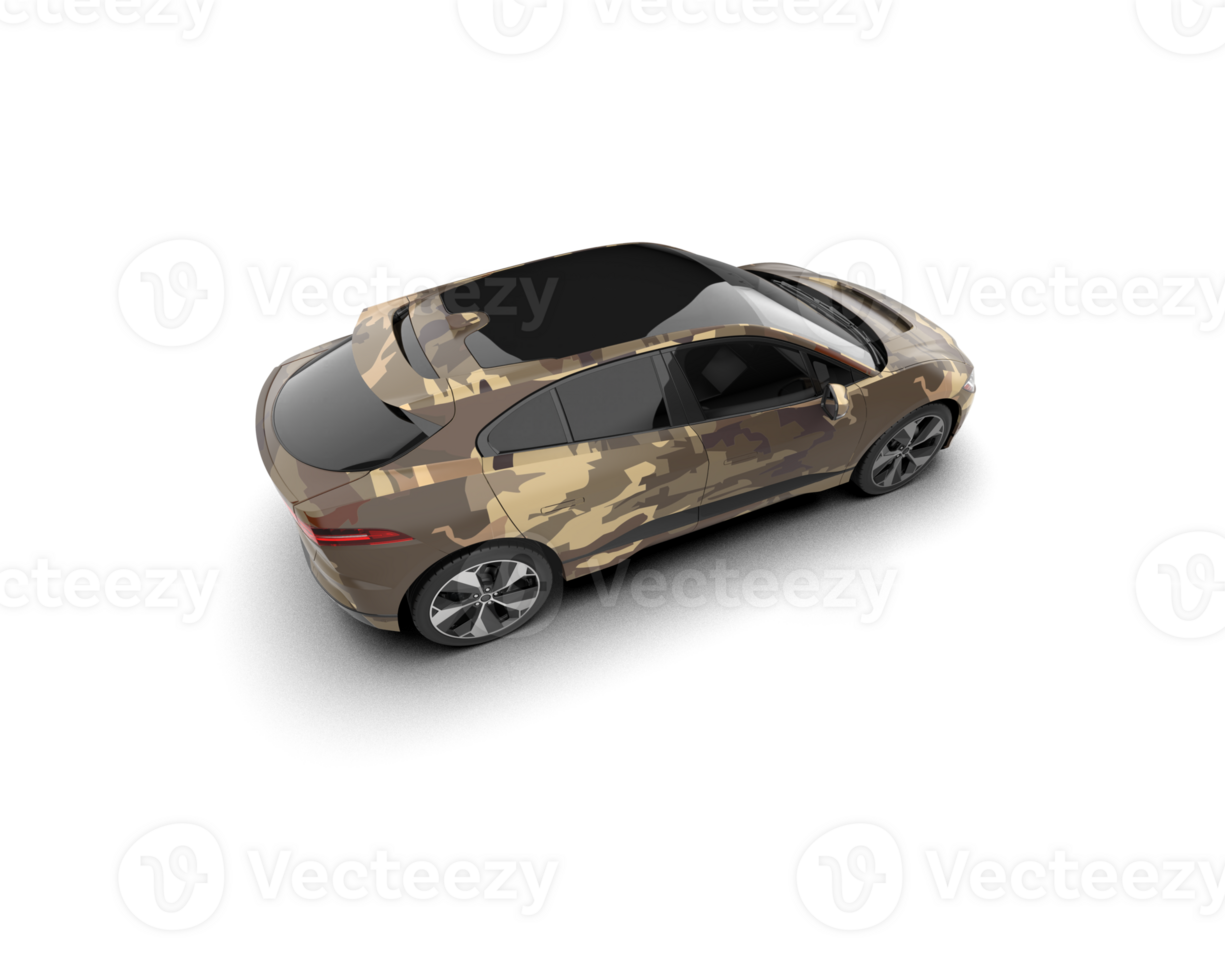 Modern car isolated on background. 3d rendering - illustration png