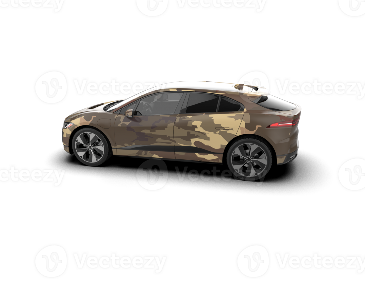 Modern car isolated on background. 3d rendering - illustration png