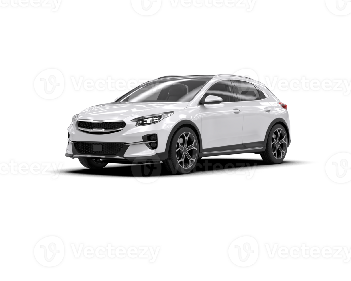 Modern car isolated on background. 3d rendering - illustration png