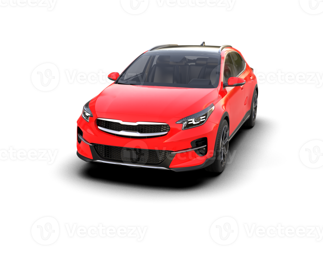 Modern car isolated on background. 3d rendering - illustration png