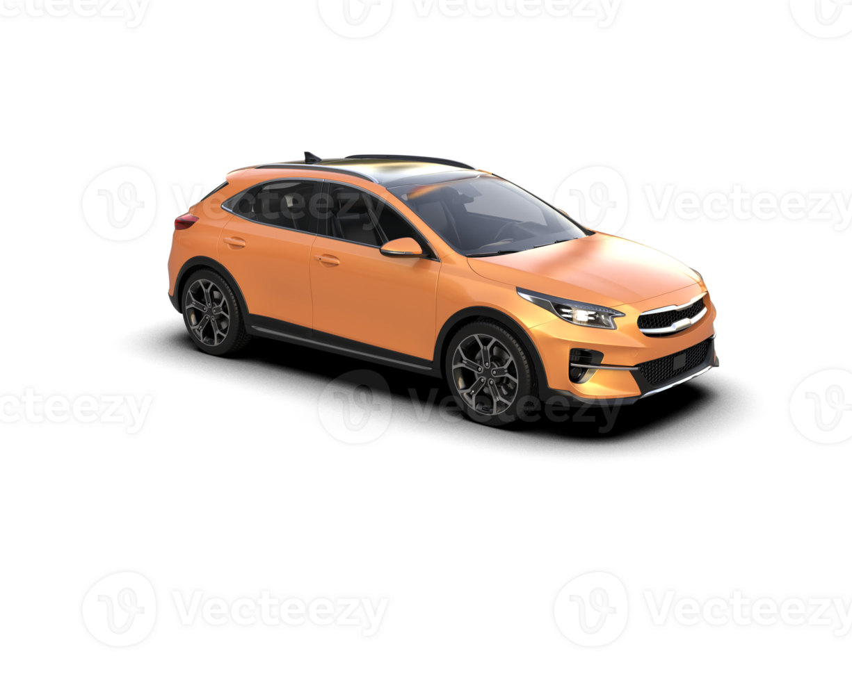 Modern car isolated on background. 3d rendering - illustration png