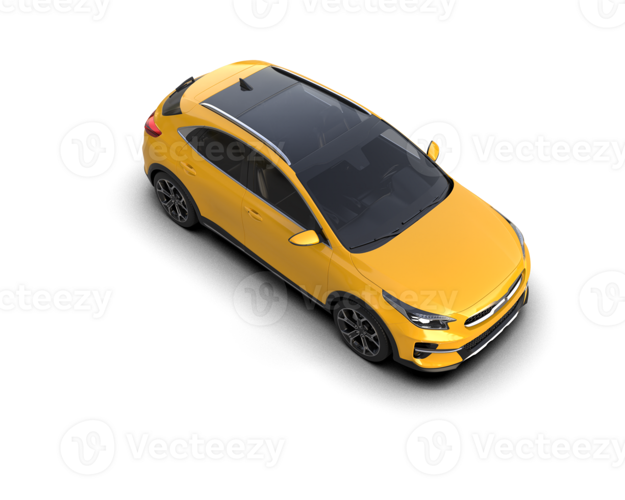 Modern car isolated on background. 3d rendering - illustration png