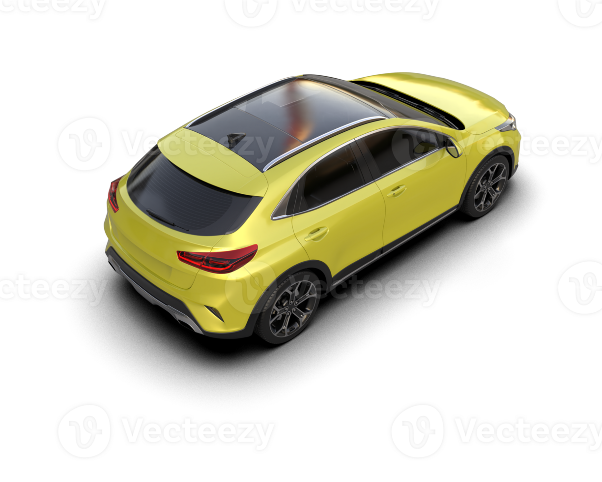 Modern car isolated on background. 3d rendering - illustration png