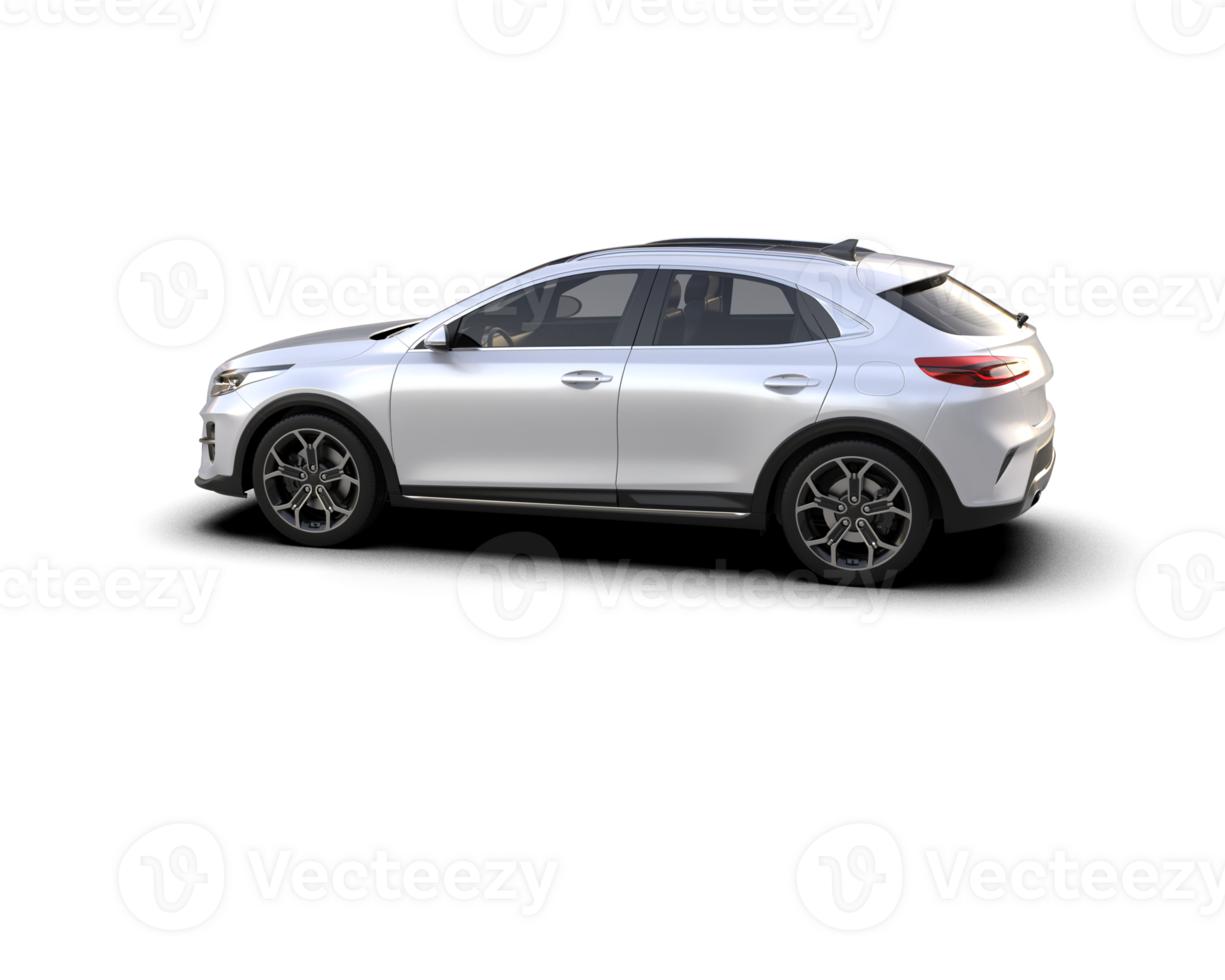 Modern car isolated on background. 3d rendering - illustration png