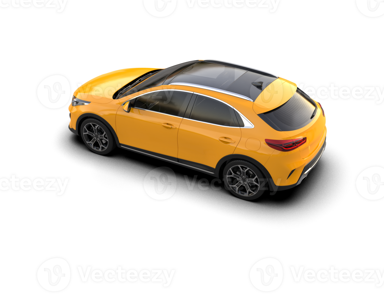 Modern car isolated on background. 3d rendering - illustration png