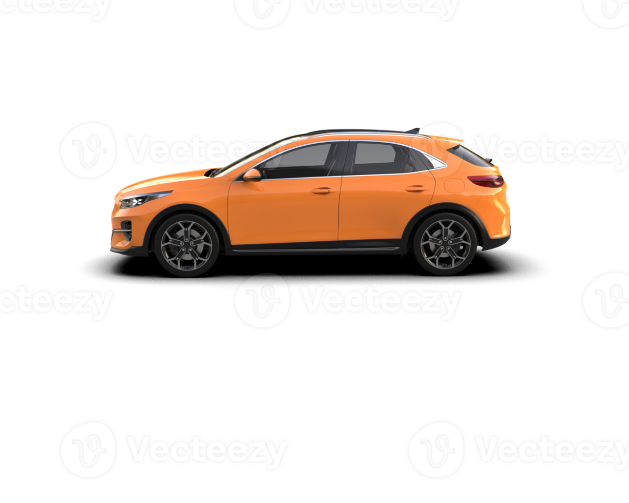 Modern car isolated on background. 3d rendering - illustration png