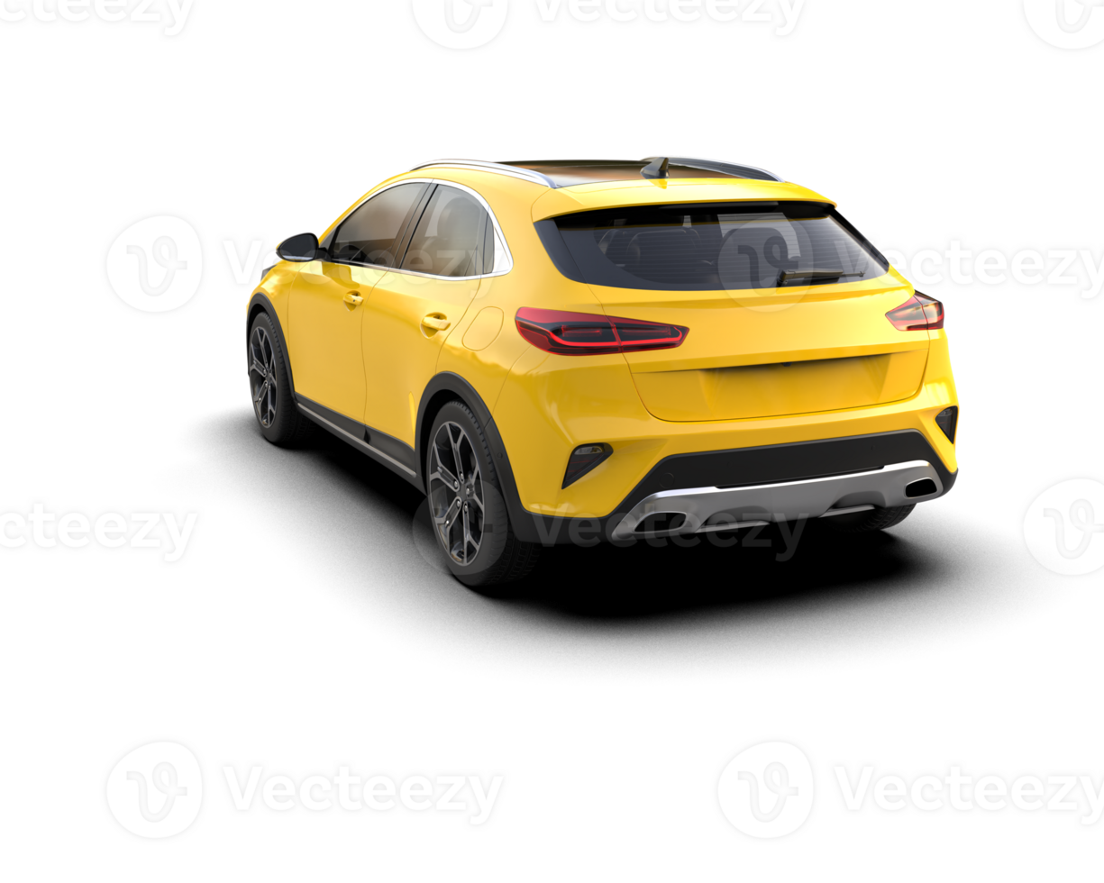 Modern car isolated on background. 3d rendering - illustration png