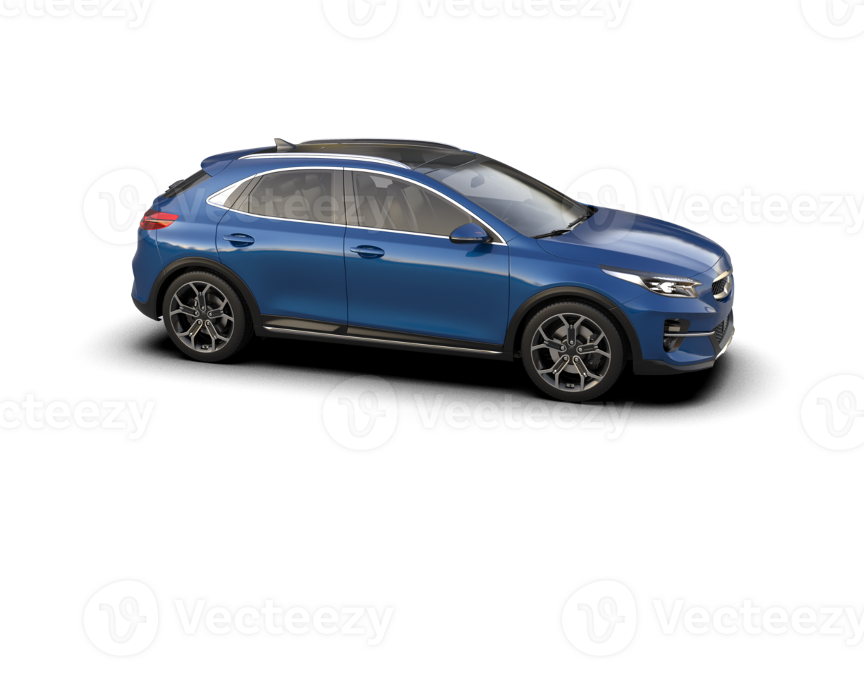Modern car isolated on background. 3d rendering - illustration png