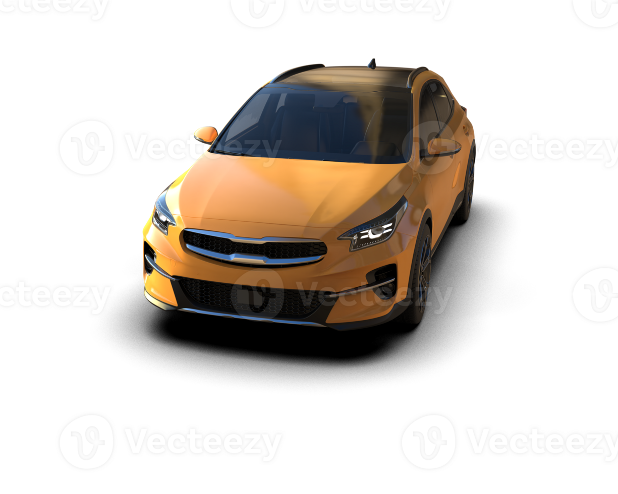 Modern car isolated on background. 3d rendering - illustration png