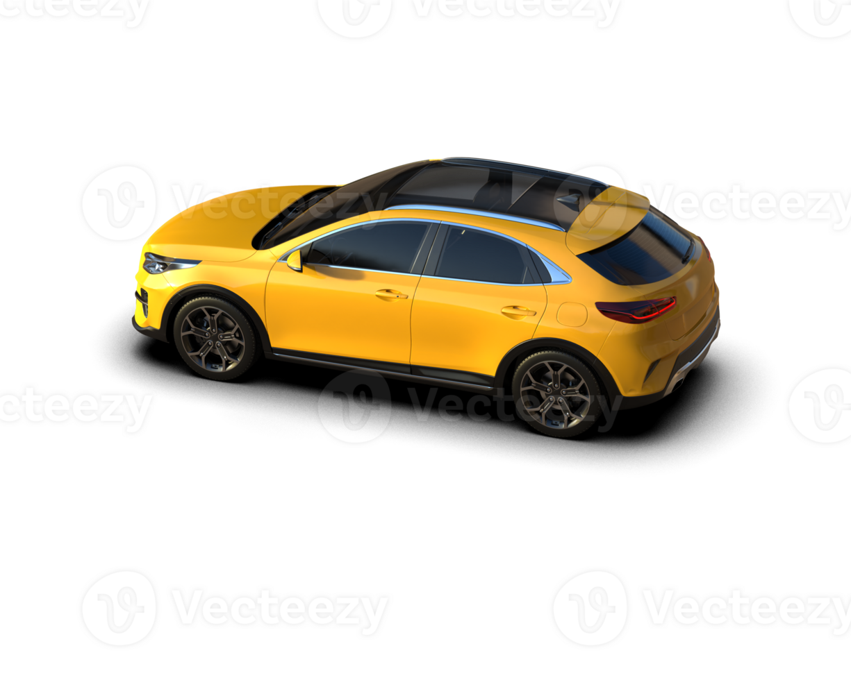 Modern car isolated on background. 3d rendering - illustration png