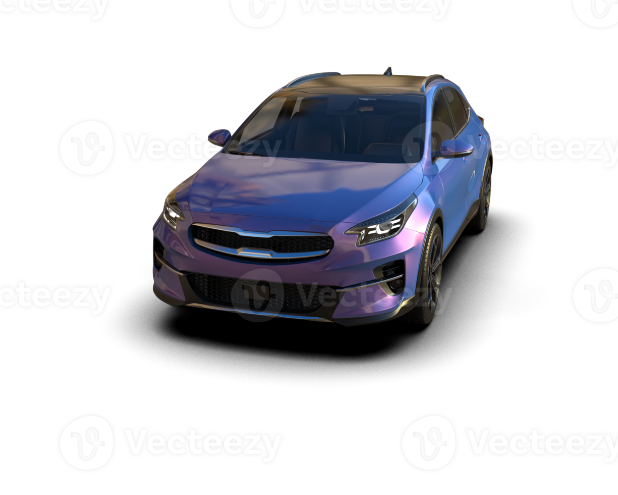 Modern car isolated on background. 3d rendering - illustration png