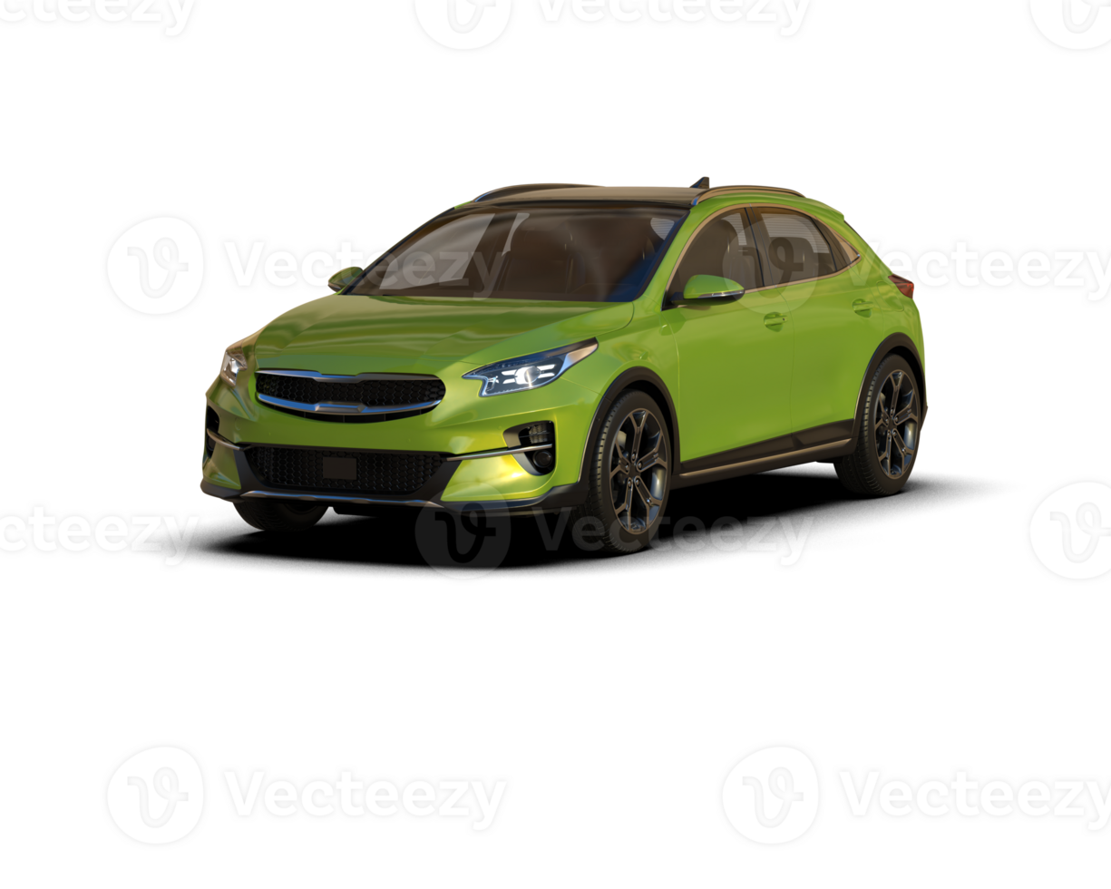 Modern car isolated on background. 3d rendering - illustration png