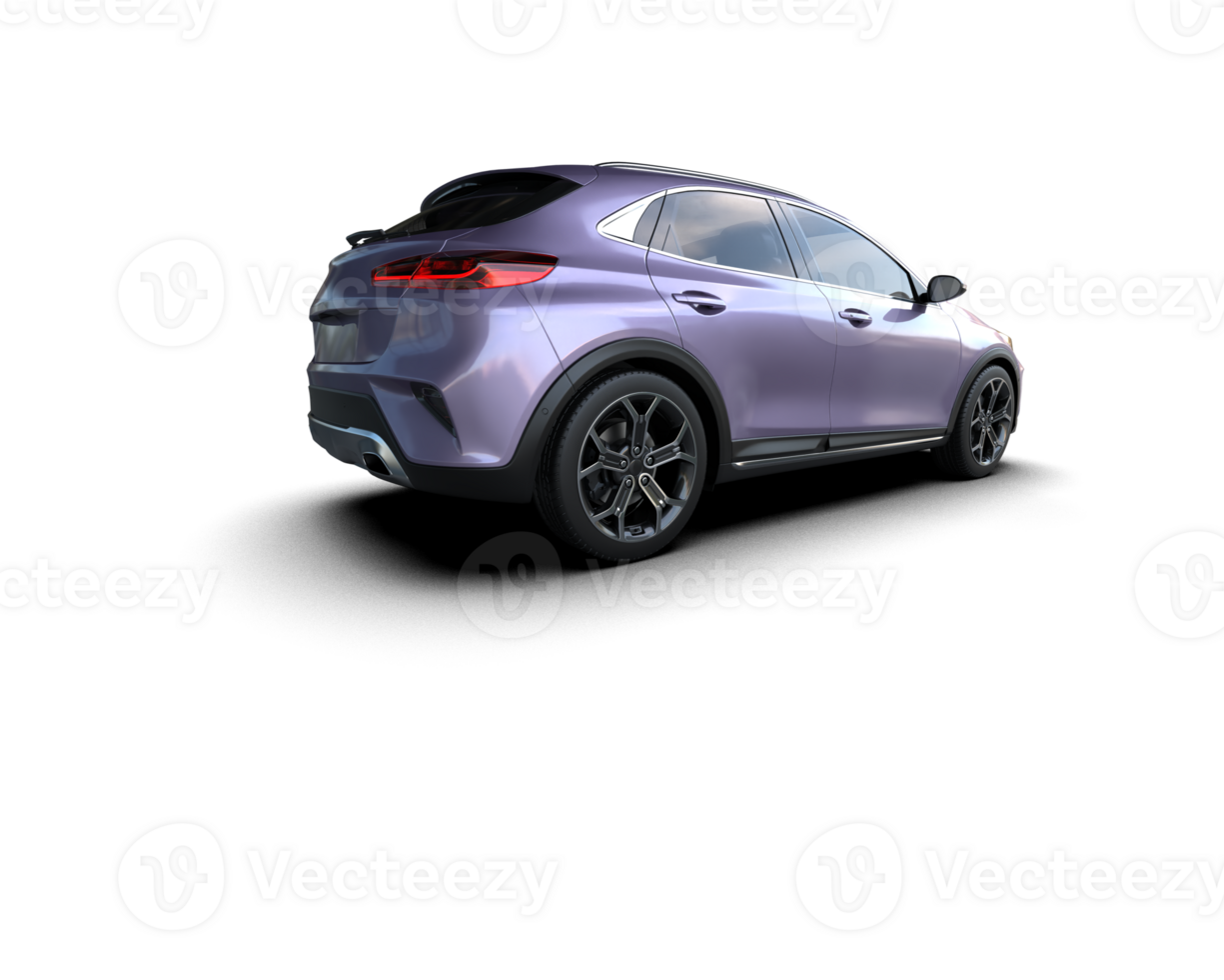Modern car isolated on background. 3d rendering - illustration png