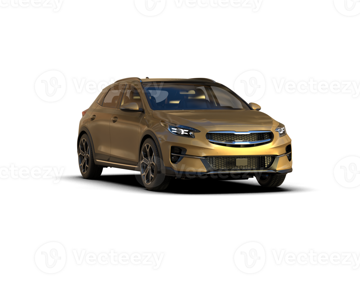 Modern car isolated on background. 3d rendering - illustration png