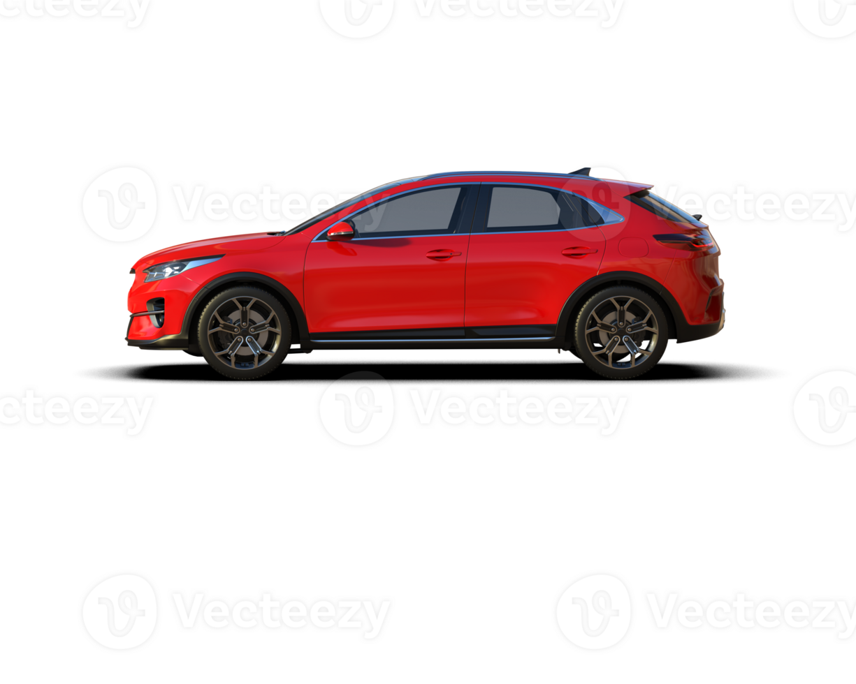 Modern car isolated on background. 3d rendering - illustration png