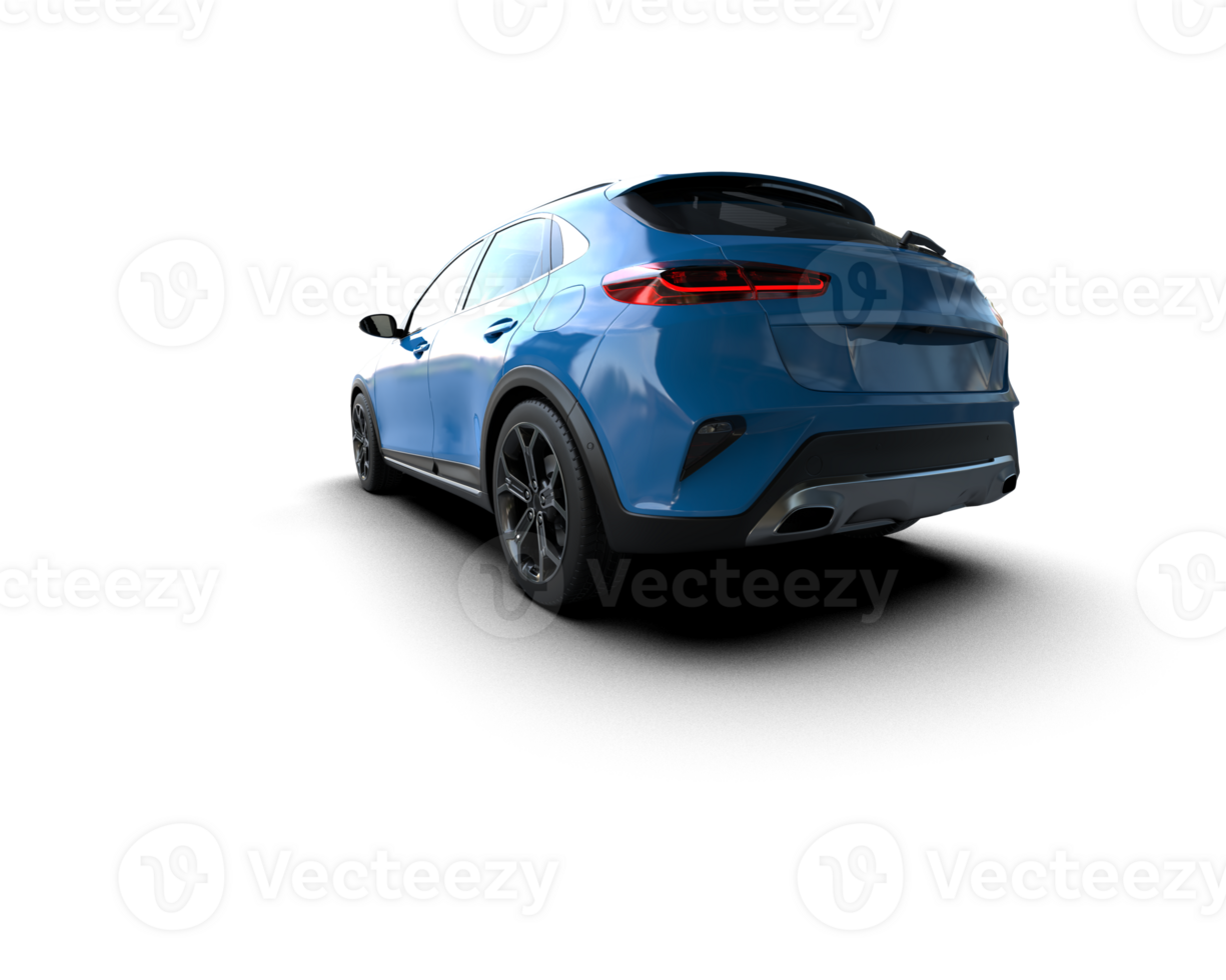 Modern car isolated on background. 3d rendering - illustration png