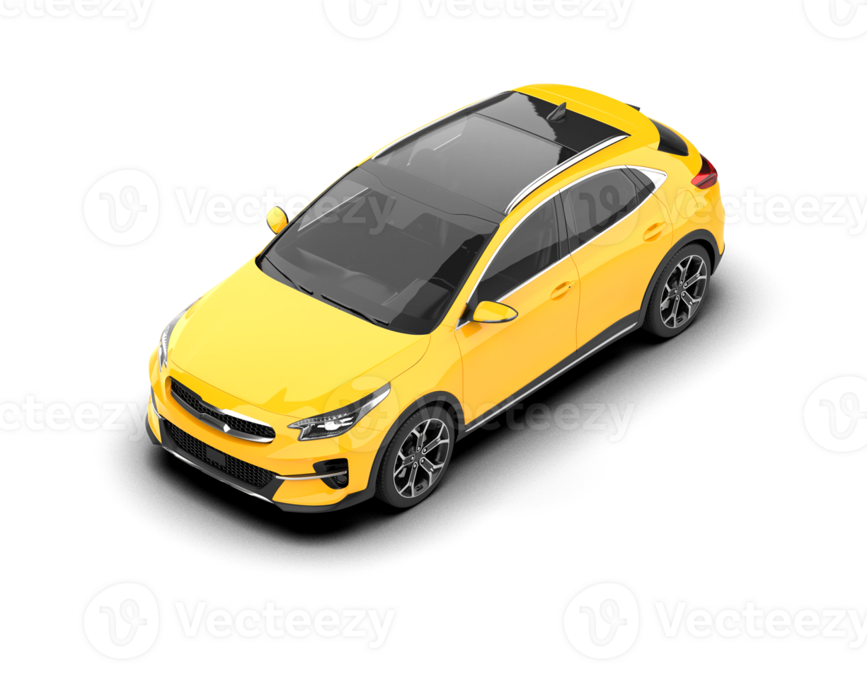 Modern car isolated on background. 3d rendering - illustration png