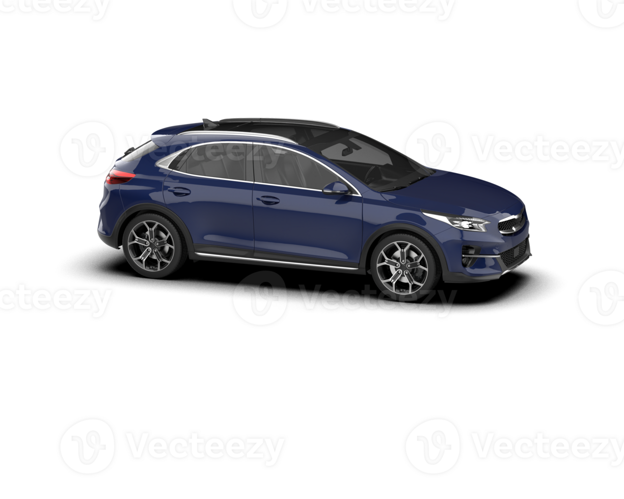 Modern car isolated on background. 3d rendering - illustration png