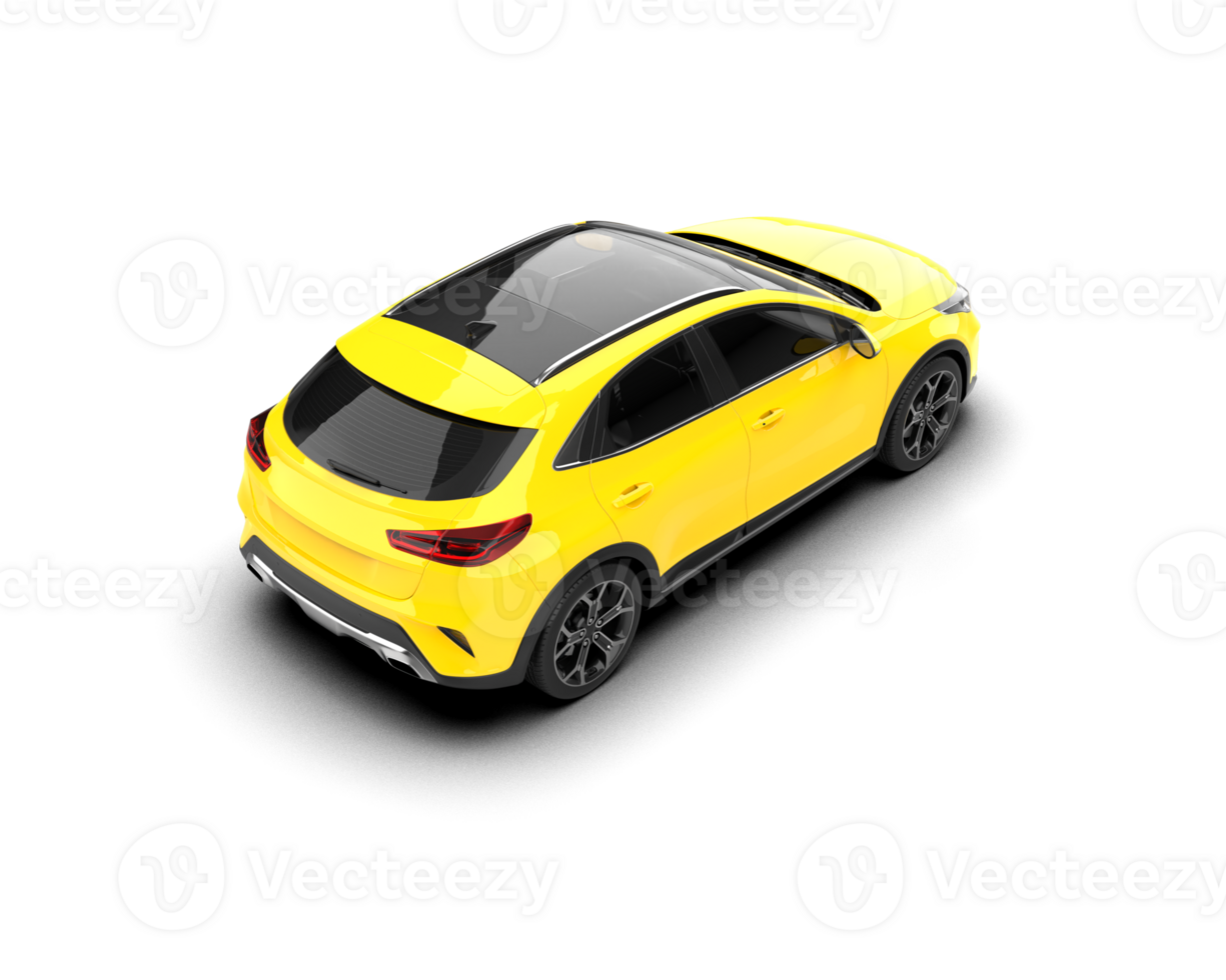 Modern car isolated on background. 3d rendering - illustration png