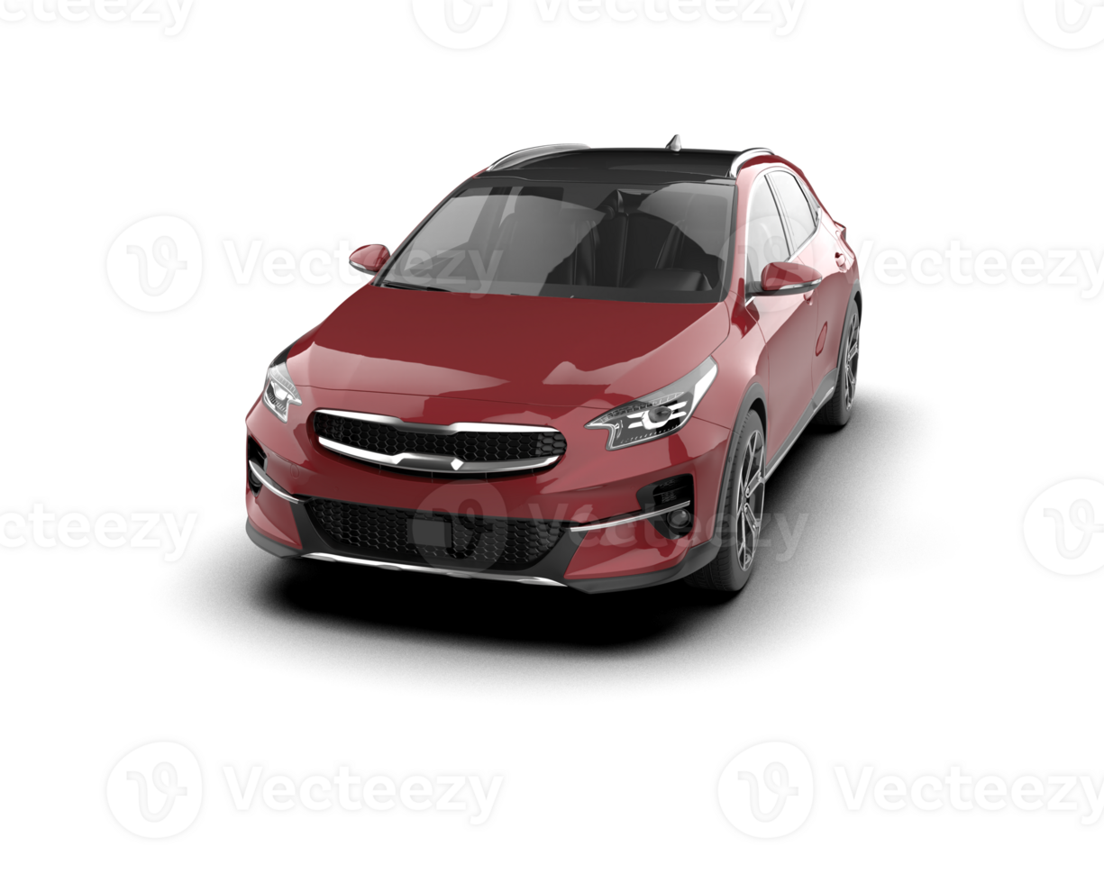 Modern car isolated on background. 3d rendering - illustration png