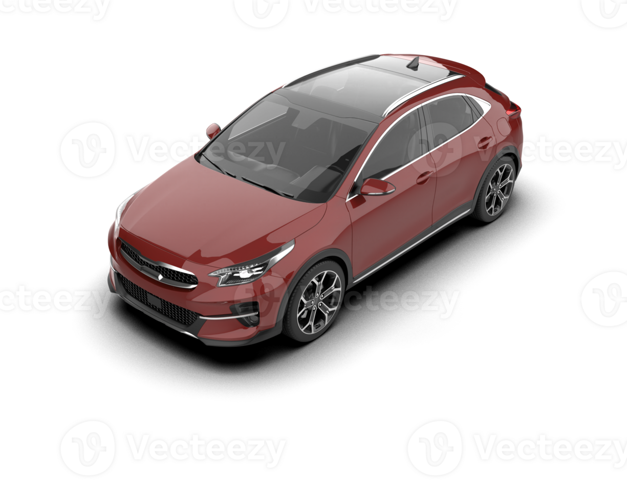 Modern car isolated on background. 3d rendering - illustration png