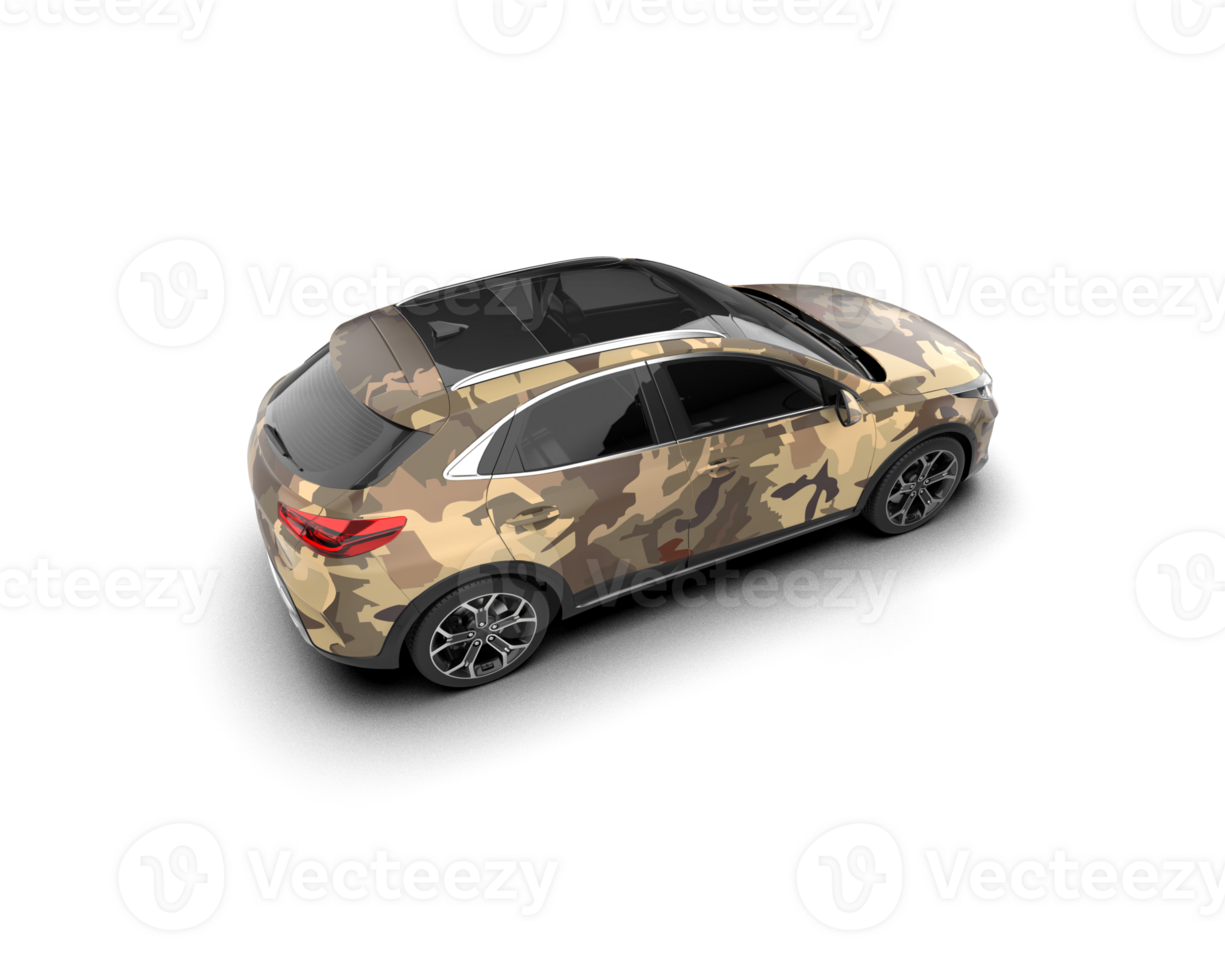 Modern car isolated on background. 3d rendering - illustration png