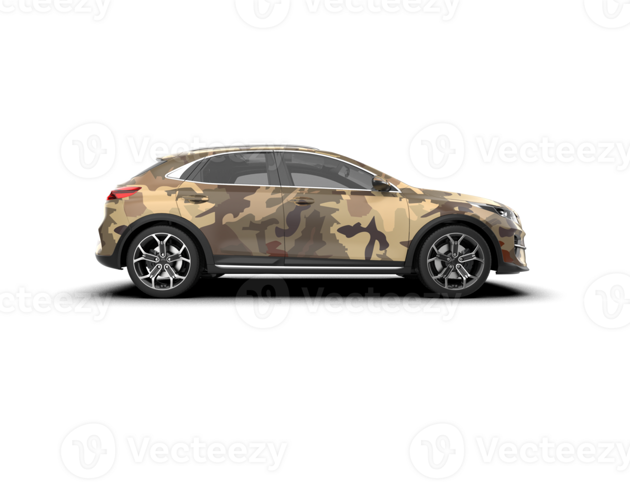 Modern car isolated on background. 3d rendering - illustration png