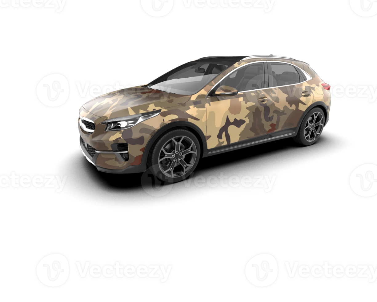 Modern car isolated on background. 3d rendering - illustration png