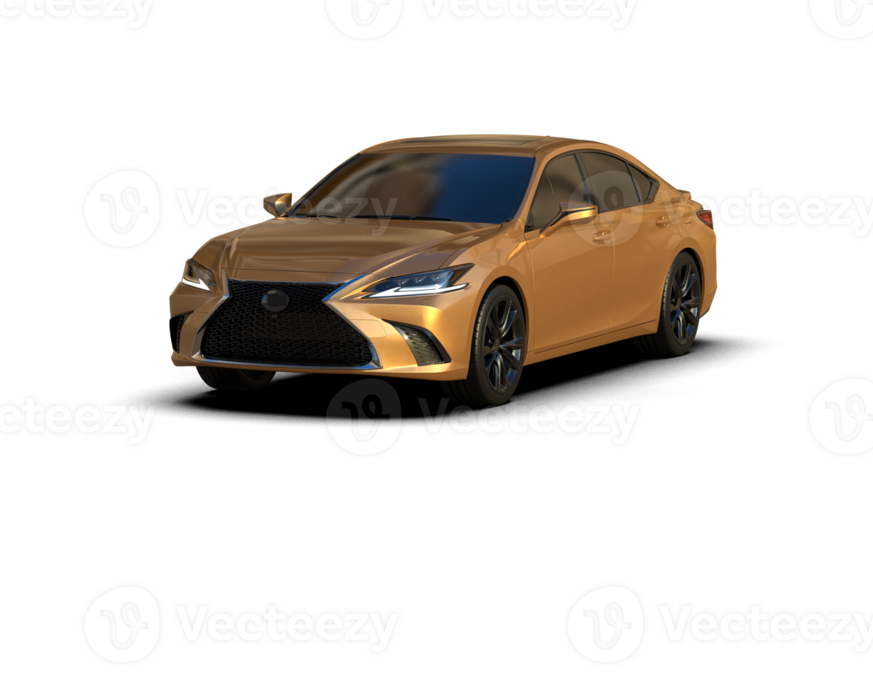 Modern car isolated on background. 3d rendering - illustration png