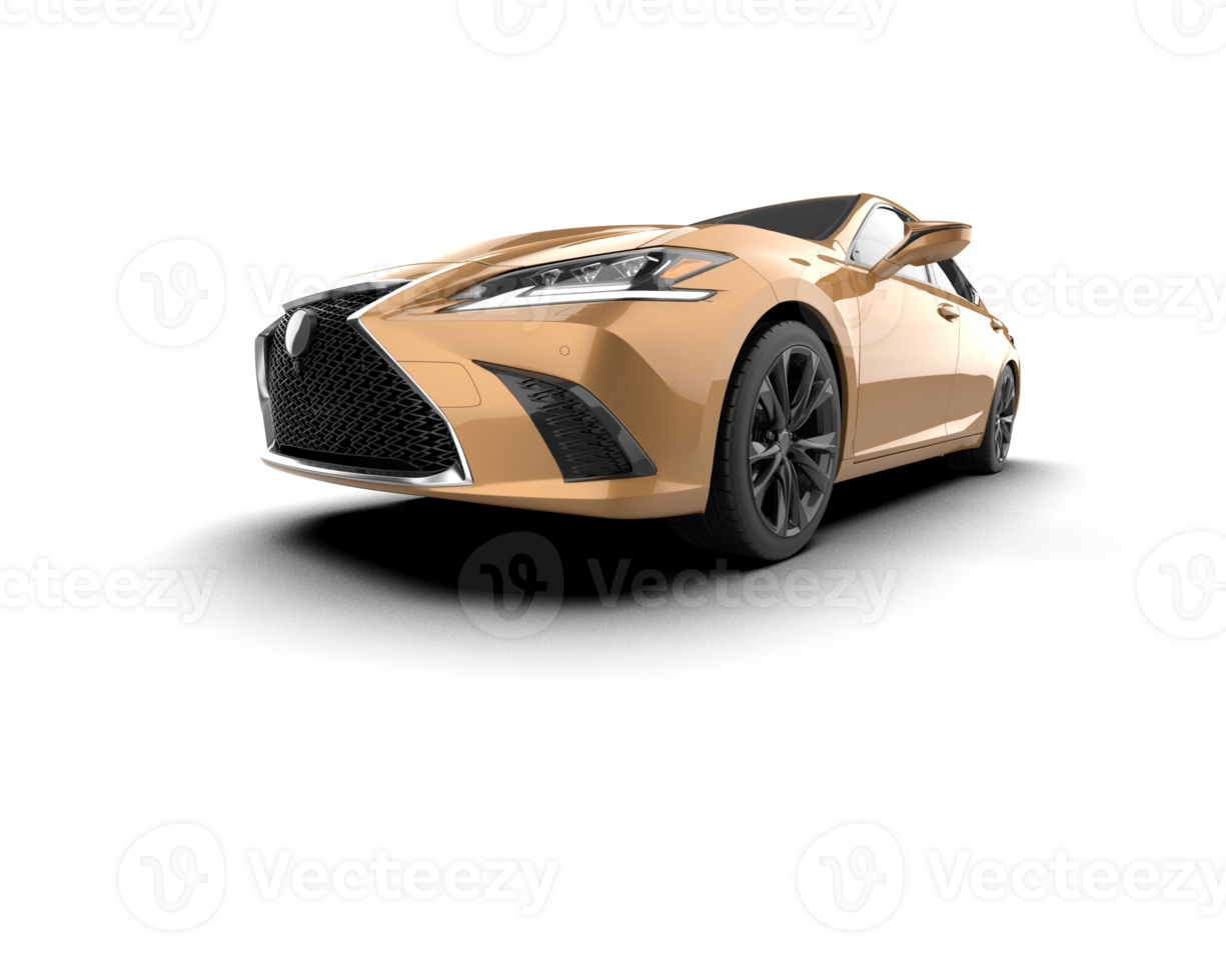 Modern car isolated on background. 3d rendering - illustration png