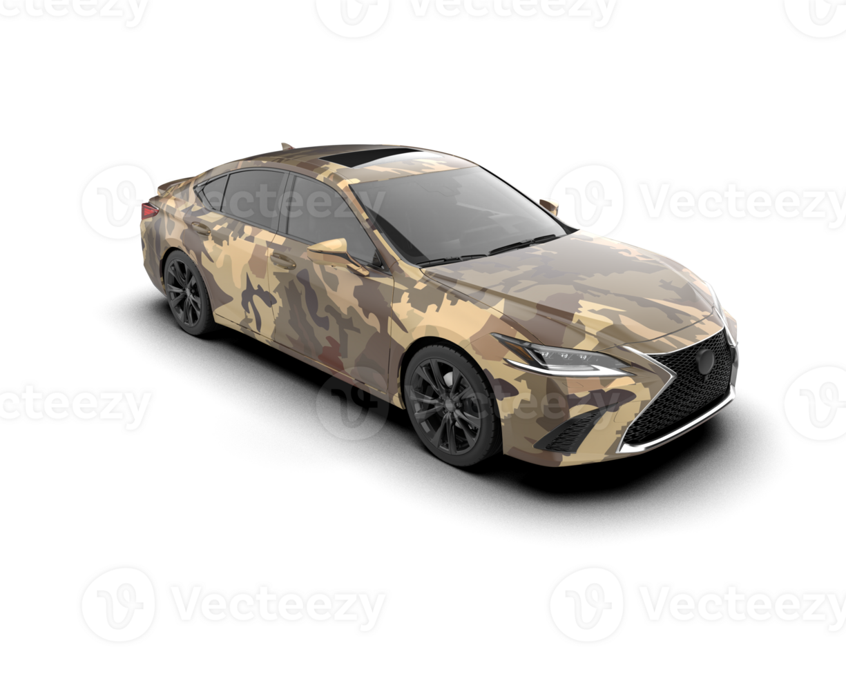 Modern car isolated on background. 3d rendering - illustration png