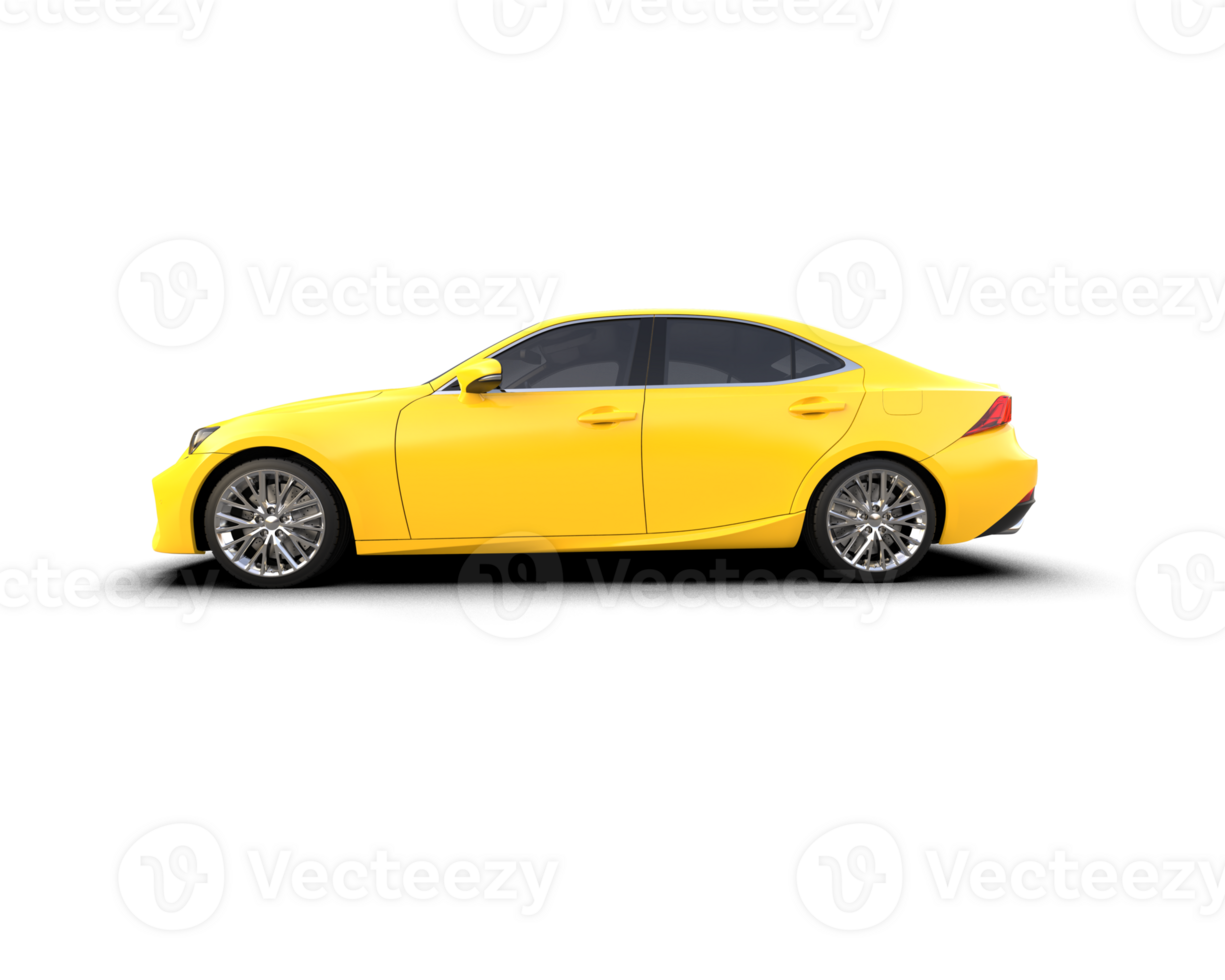 Modern car isolated on background. 3d rendering - illustration png