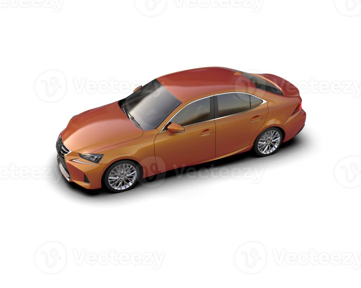Modern car isolated on background. 3d rendering - illustration png