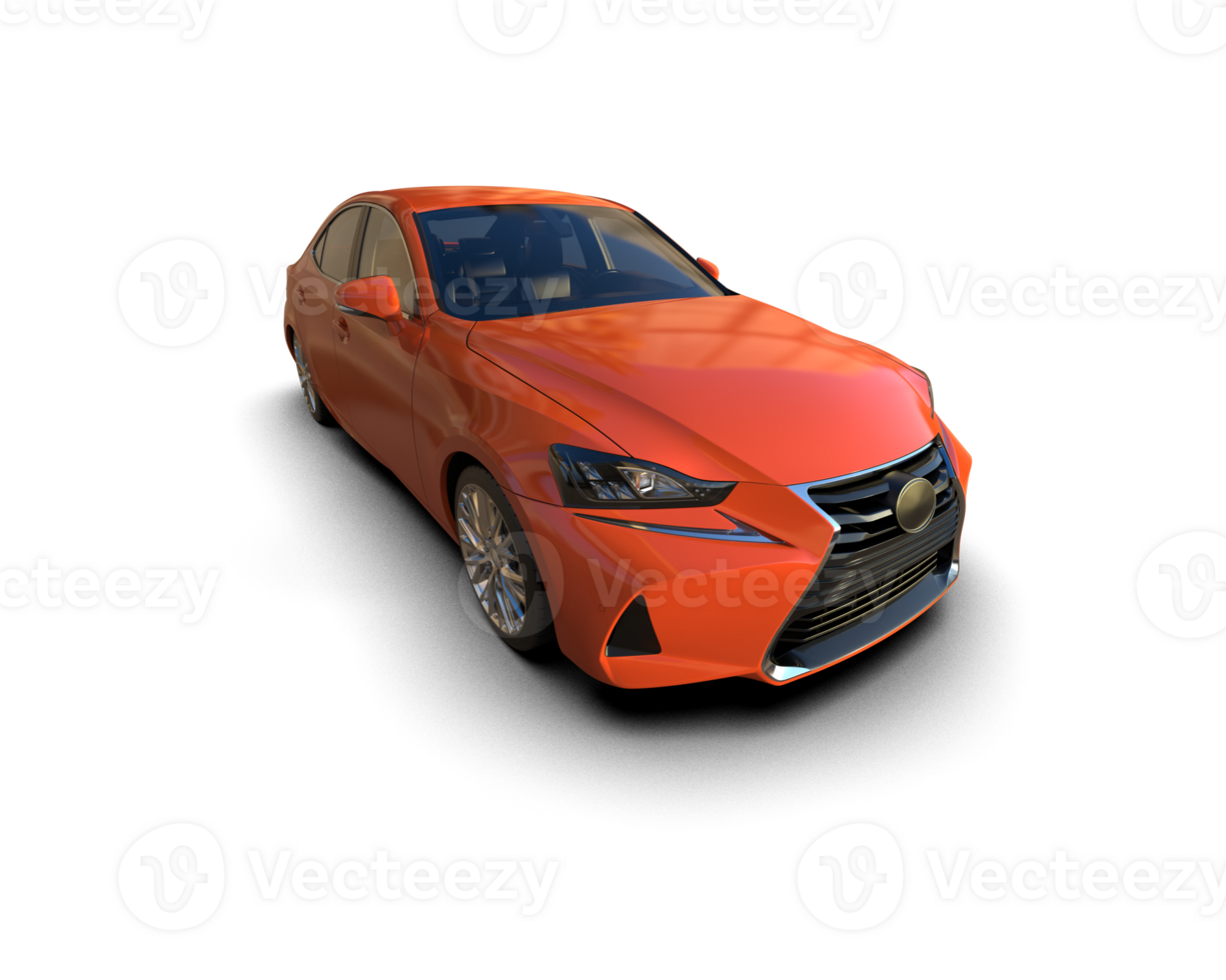 Modern car isolated on background. 3d rendering - illustration png