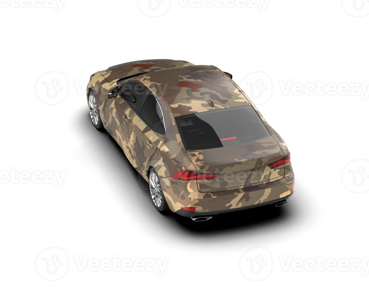 Modern car isolated on background. 3d rendering - illustration png