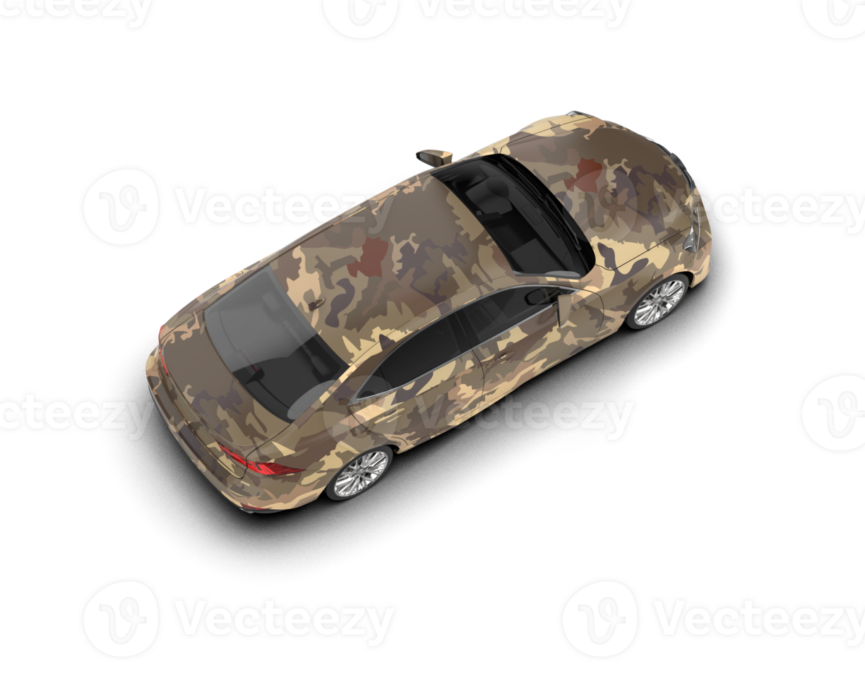 Modern car isolated on background. 3d rendering - illustration png