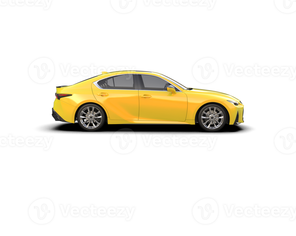 Modern car isolated on background. 3d rendering - illustration png