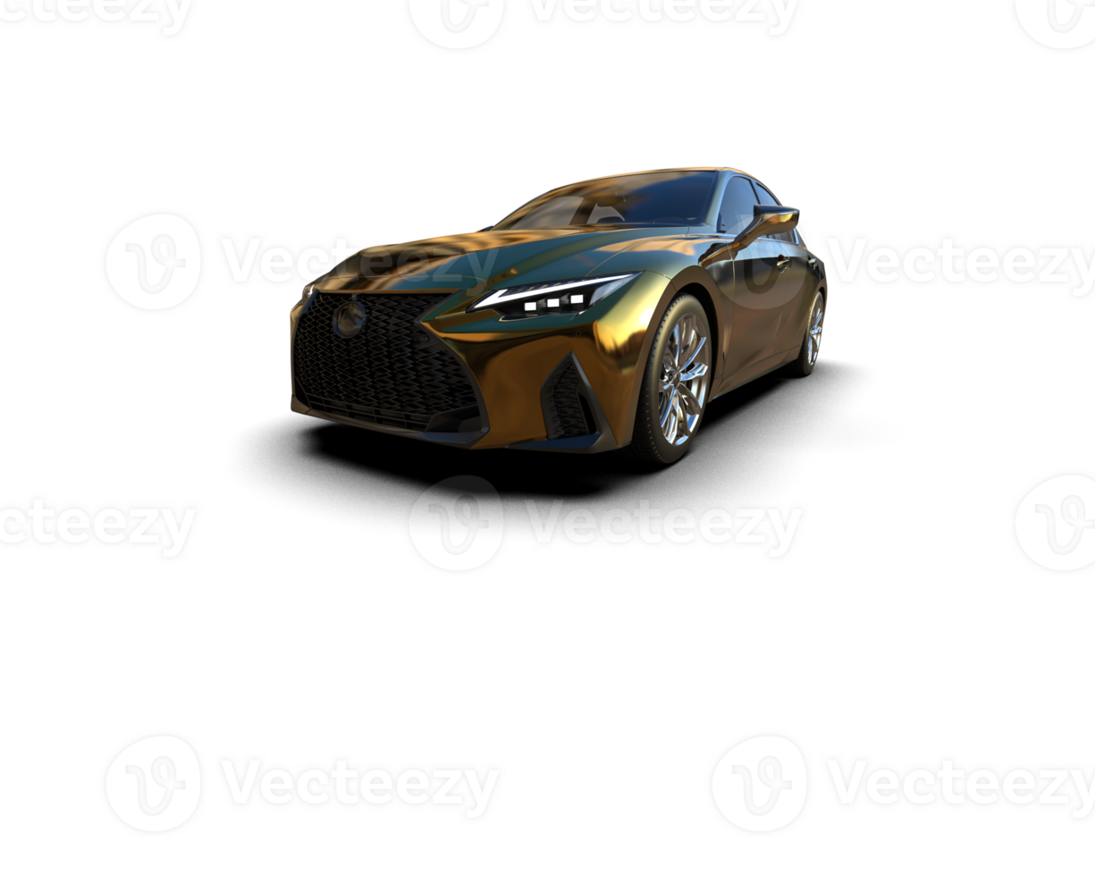 Modern car isolated on background. 3d rendering - illustration png