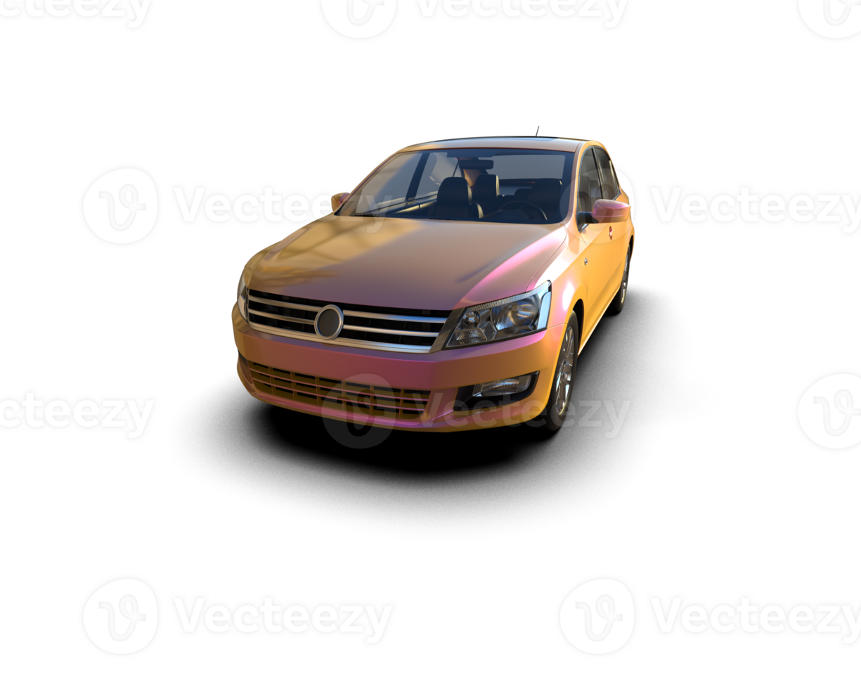 Modern car isolated on background. 3d rendering - illustration png