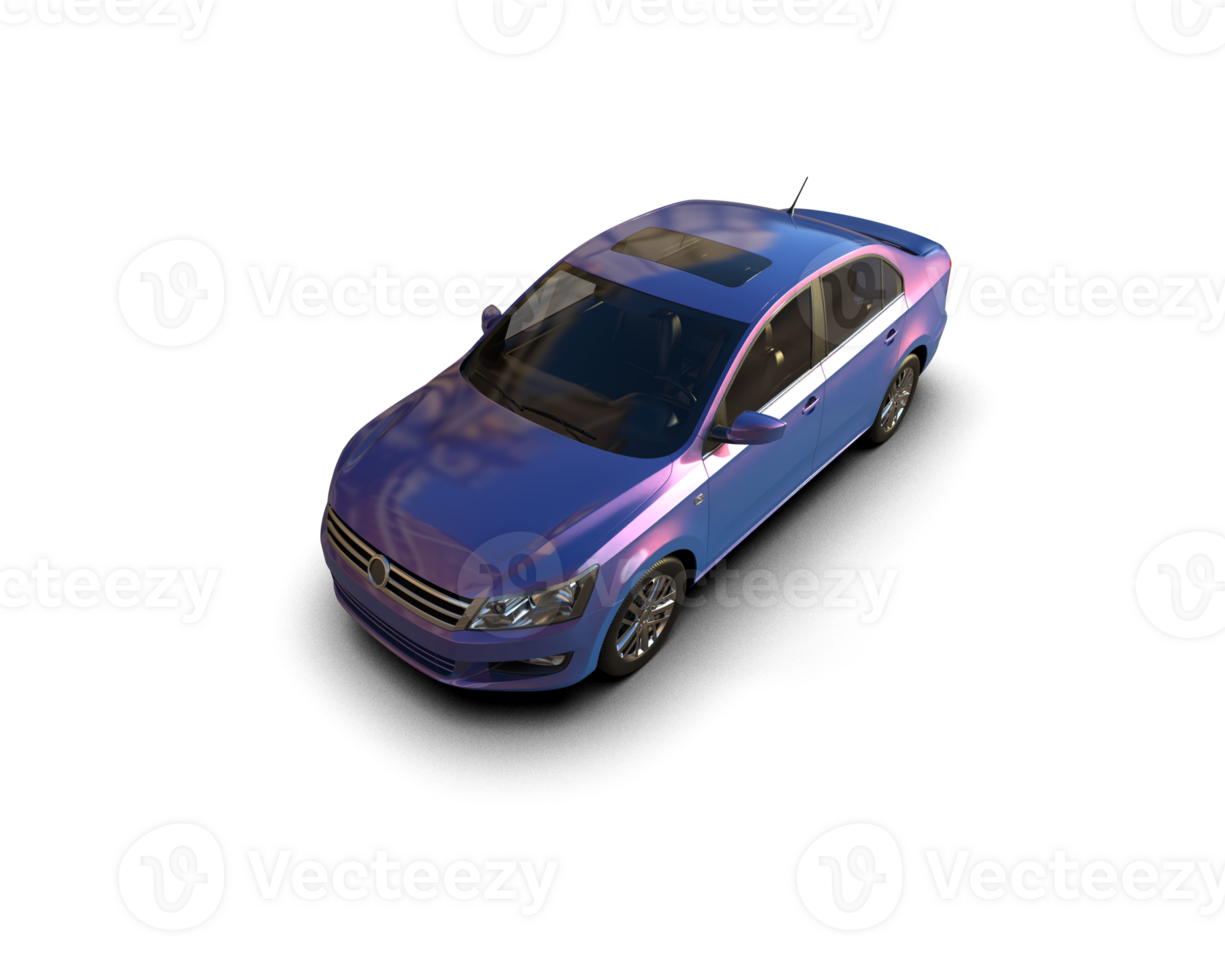 Modern car isolated on background. 3d rendering - illustration png