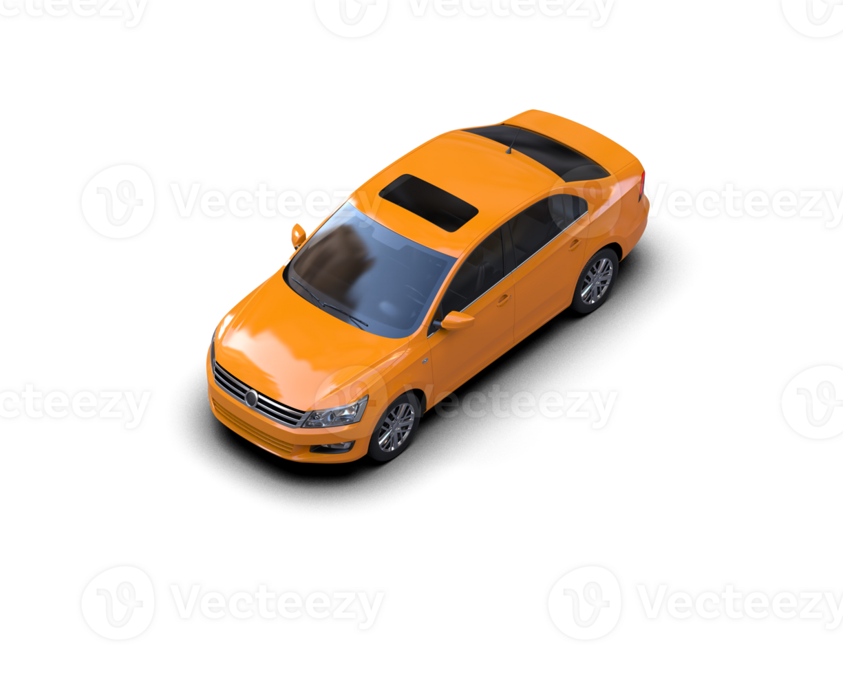 Modern car isolated on background. 3d rendering - illustration png