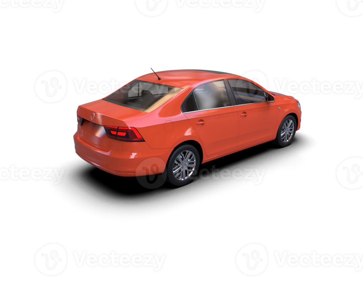 Modern car isolated on background. 3d rendering - illustration png