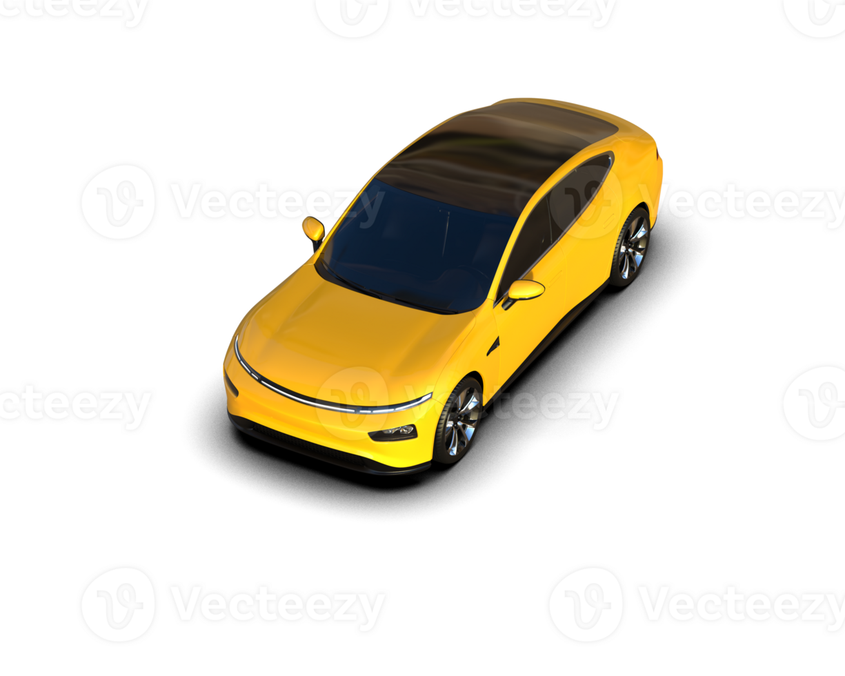 Modern car isolated on background. 3d rendering - illustration png