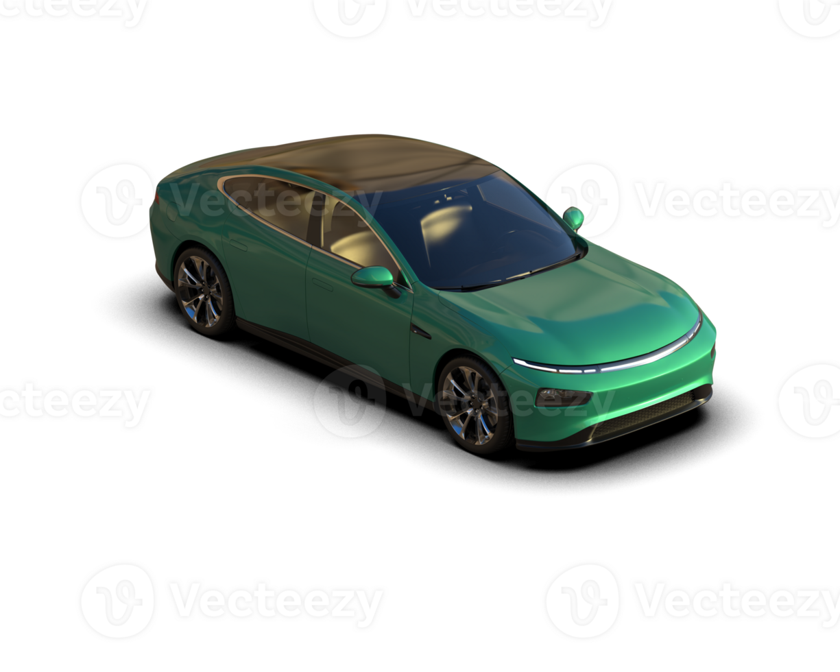 Modern car isolated on background. 3d rendering - illustration png