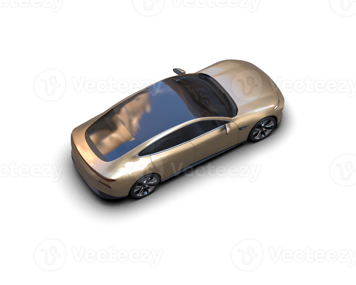 Modern car isolated on background. 3d rendering - illustration png